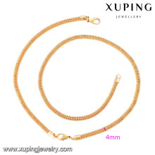 63919 Xuping nuevo diseño chapado en oro pulsera y conjuntos de collar